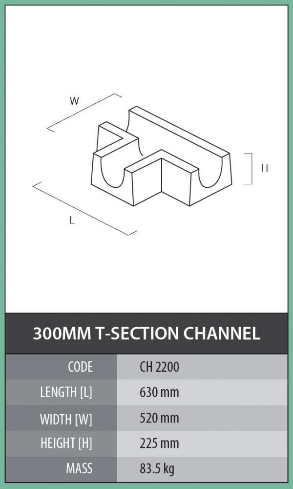 225mm T-Section Channel – Cementile Group